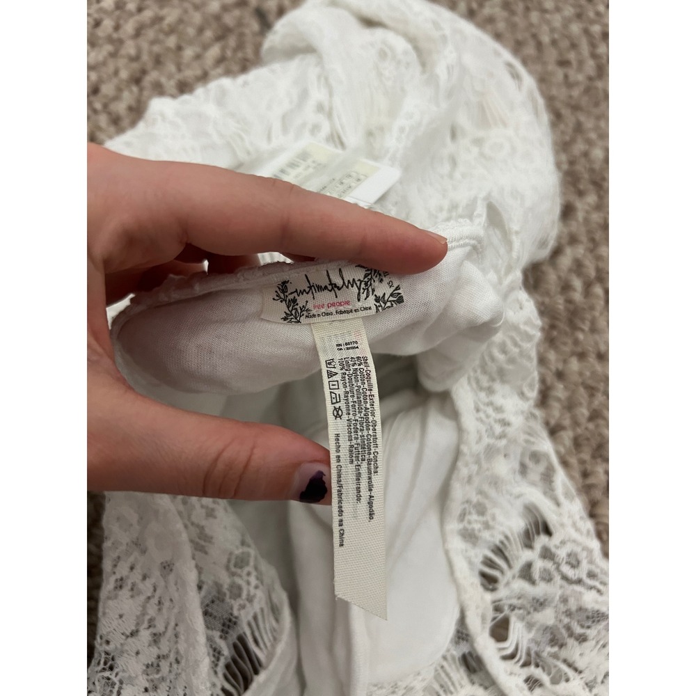 NWT Free People Daydream Mini Dress High Neck Wedding Coquette Feminine Size XS - Picture 3 of 7
